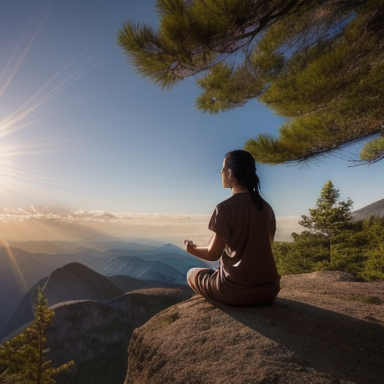 Meditação na montanha