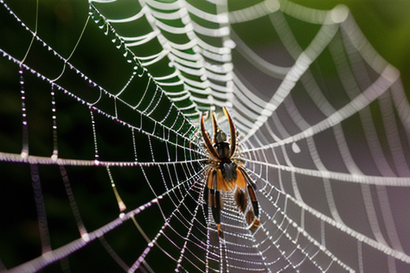 Aranha tecendo teia